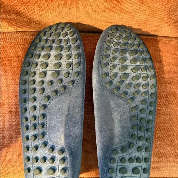 Tod’s Men's Blue Suede Driving Shoes